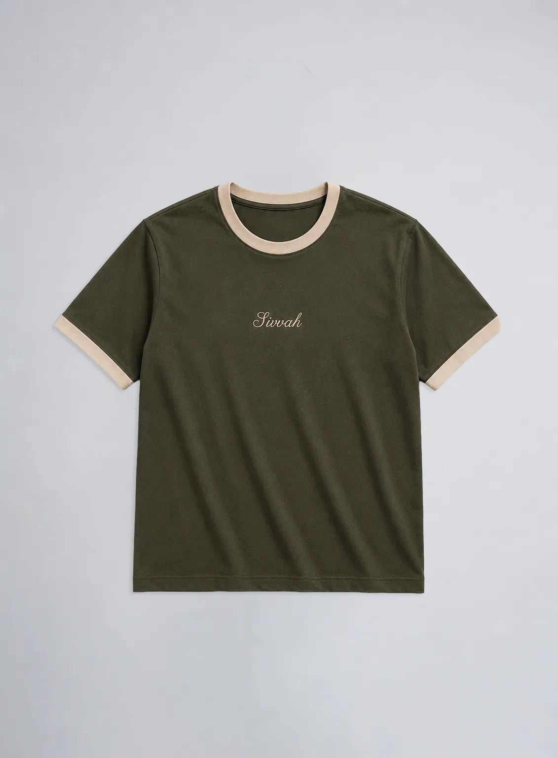 Ringer T-Shirt – Olive Sand