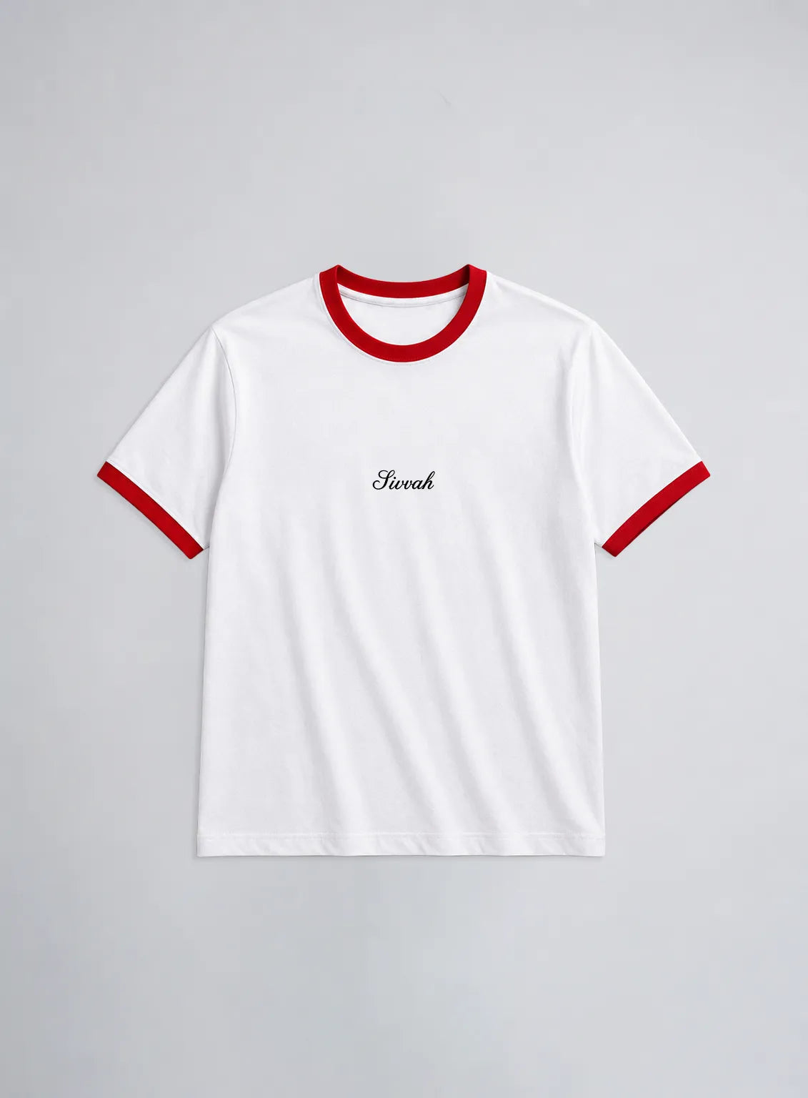 Ringer T-Shirt – White & Red