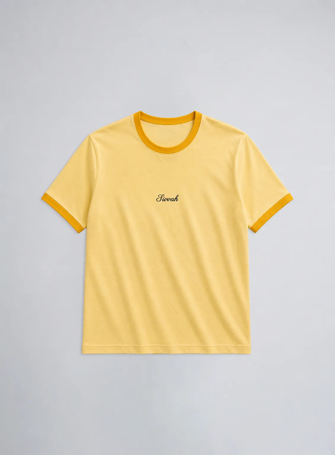 Ringer T-Shirt – Butter Yellow & Mustard