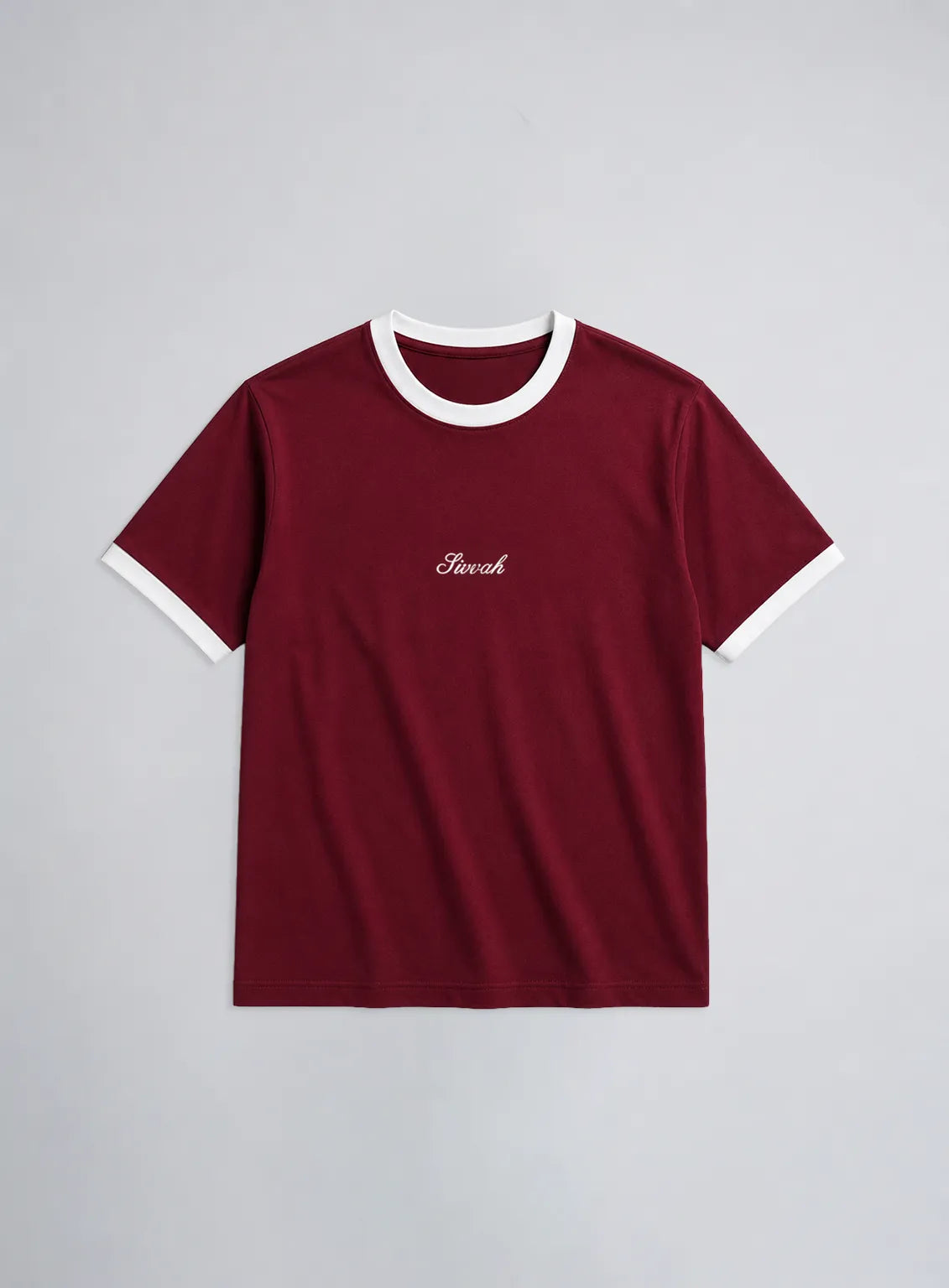 Ringer T-Shirt – Maroon & White