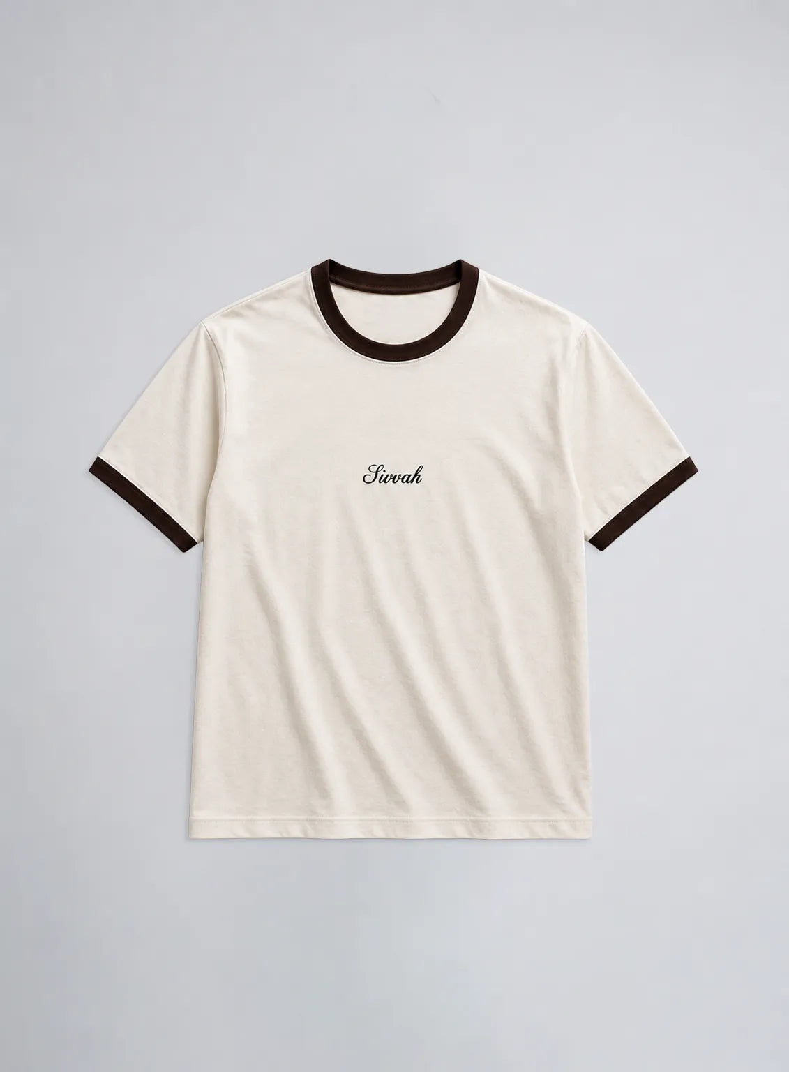 Ringer T-Shirt – Off White Coffee
