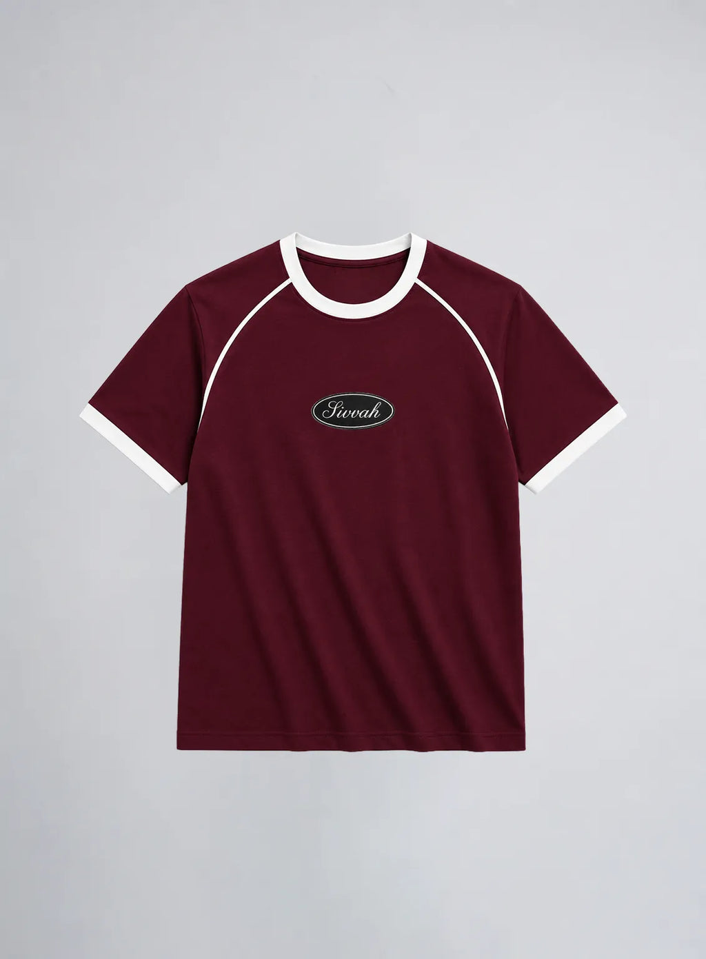 Ringer T-Shirt – Maroon & Liner White