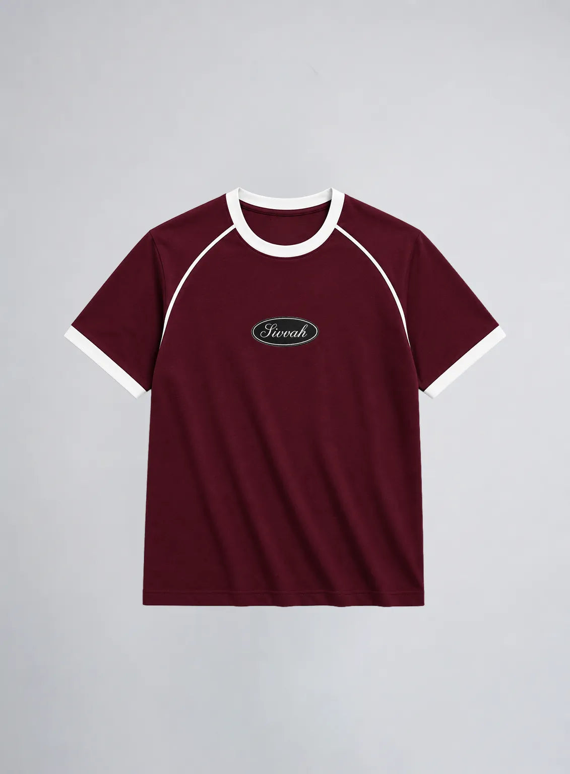 Ringer T-Shirt – Maroon & Liner White