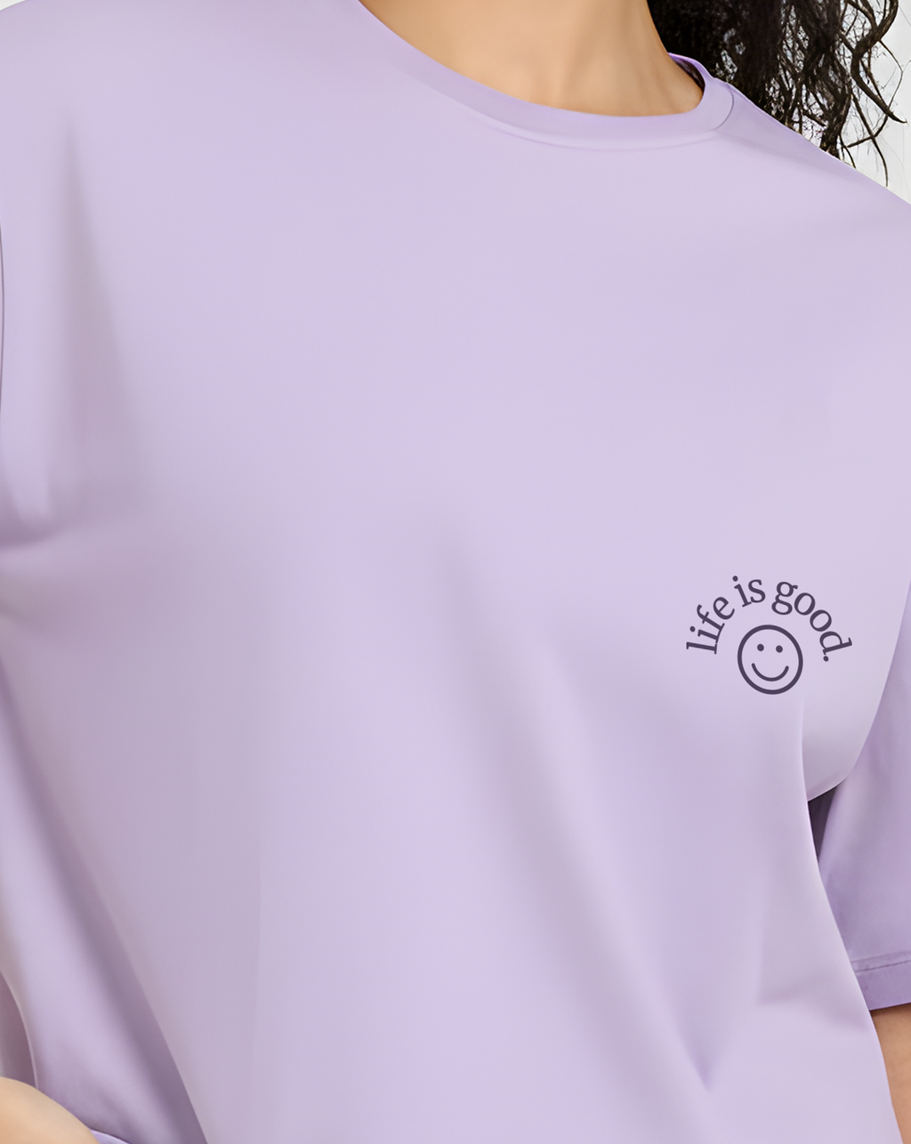 Life Is Good – Lavender Minimal Oversized T-Shirt