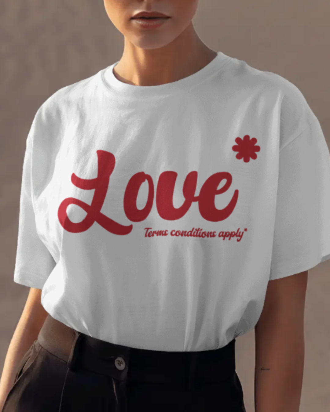 Love, T&C Applied Tee – White