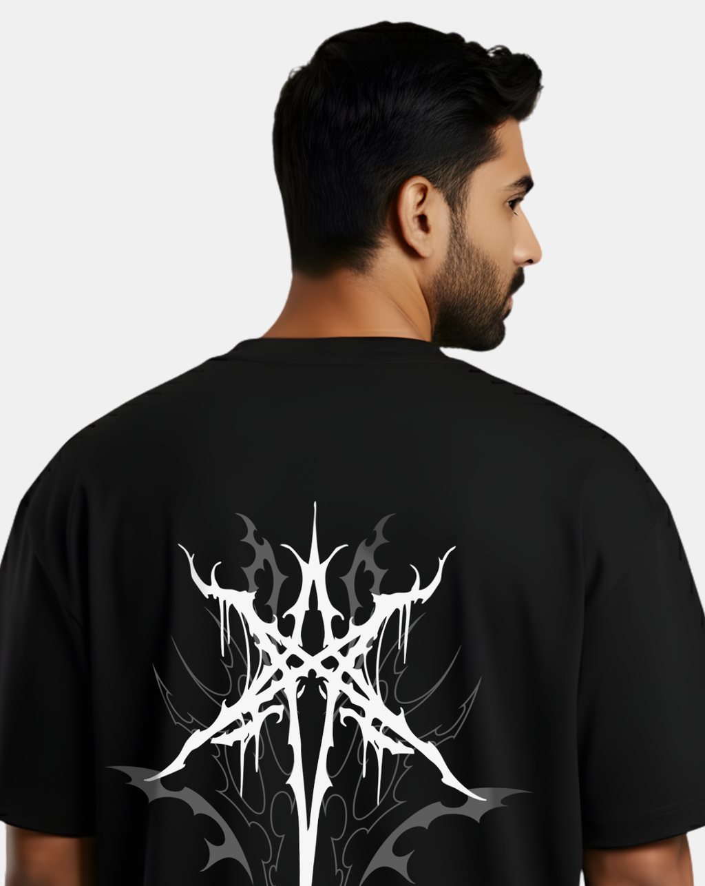 White Thorn Crest – Dark Gothic Graphic Tee