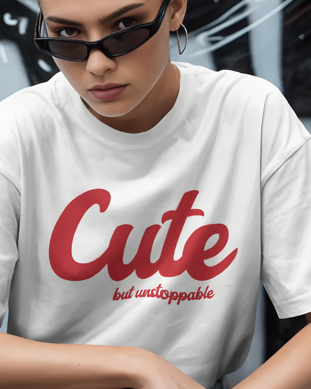 Cute, But Unstoppable Tee – White