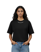 Time for Happiness – Minimal Black Oversized T-Shirt