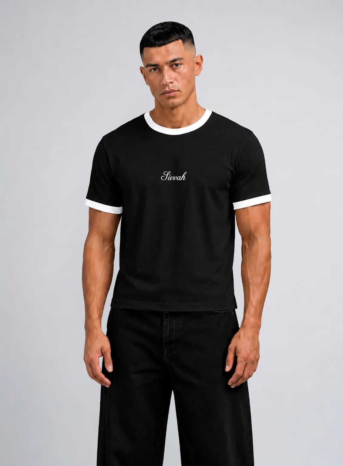 Ringer T-Shirt – Black & White