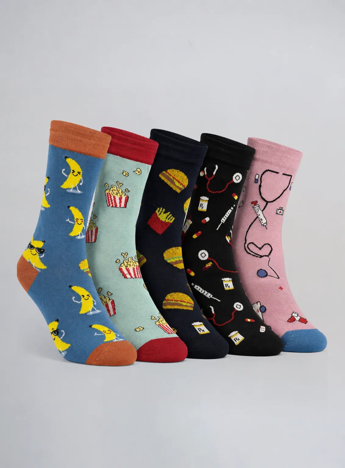 Quirky Everyday Crew Socks • Pack of 5
