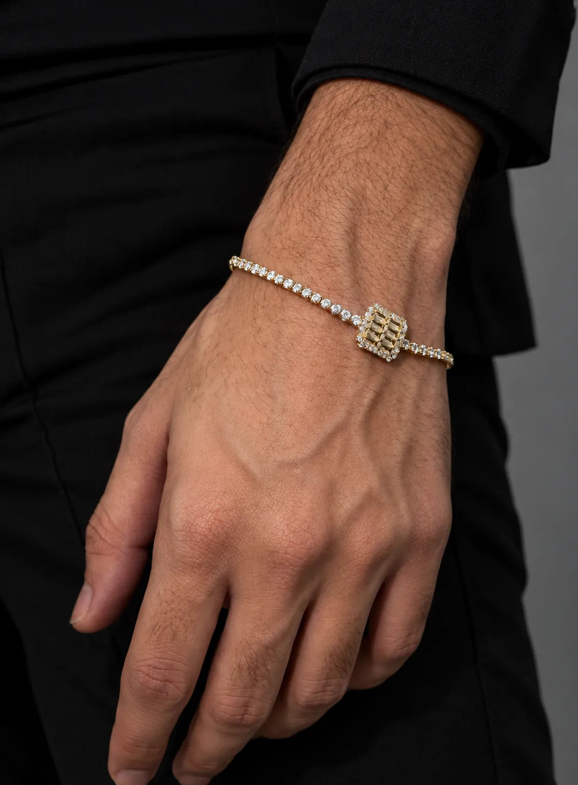 Imperial Grid Tennis Bracelet