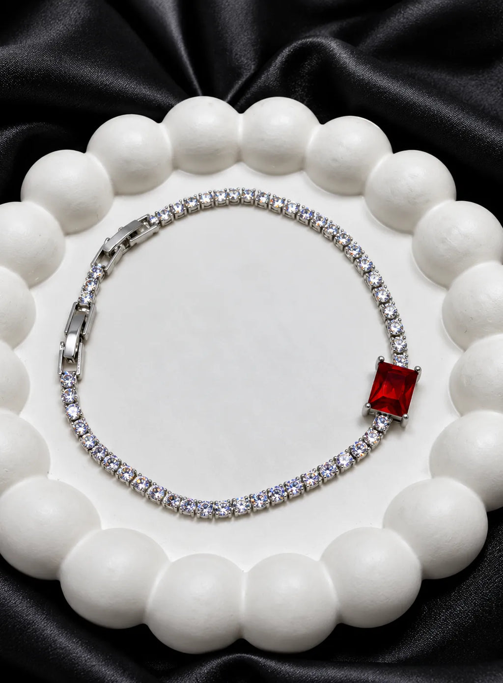 Red Ruby Royale Tennis Bracelet