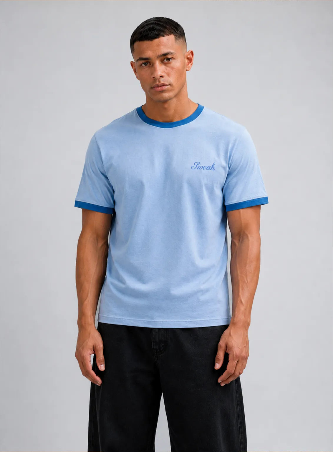 Ringer T-Shirt – Sky & Royal Blue