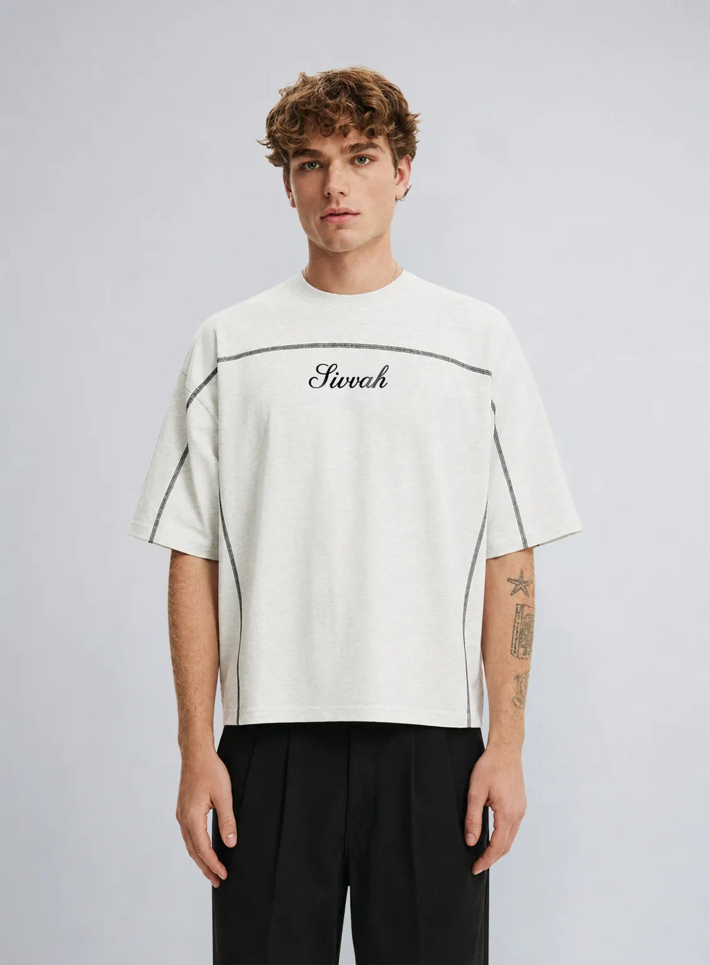 Oversized Stitch T-Shirt – Off White