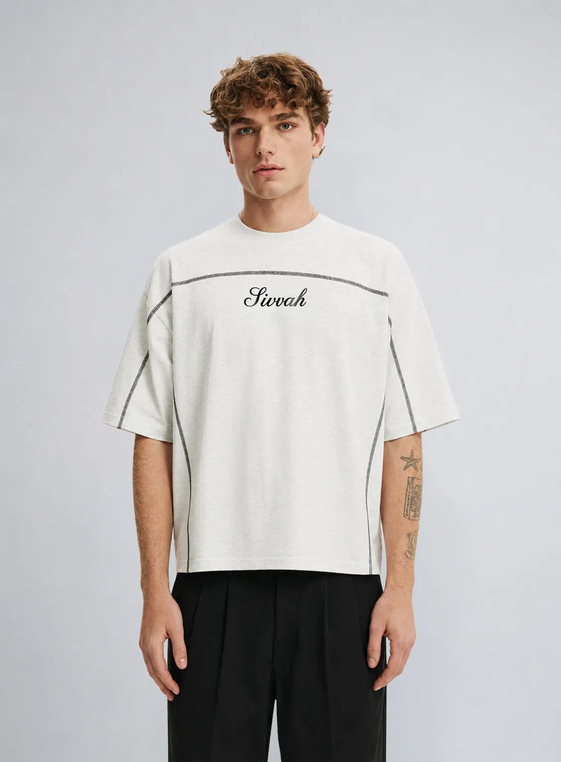 Oversized Stitch T-Shirt – Off White