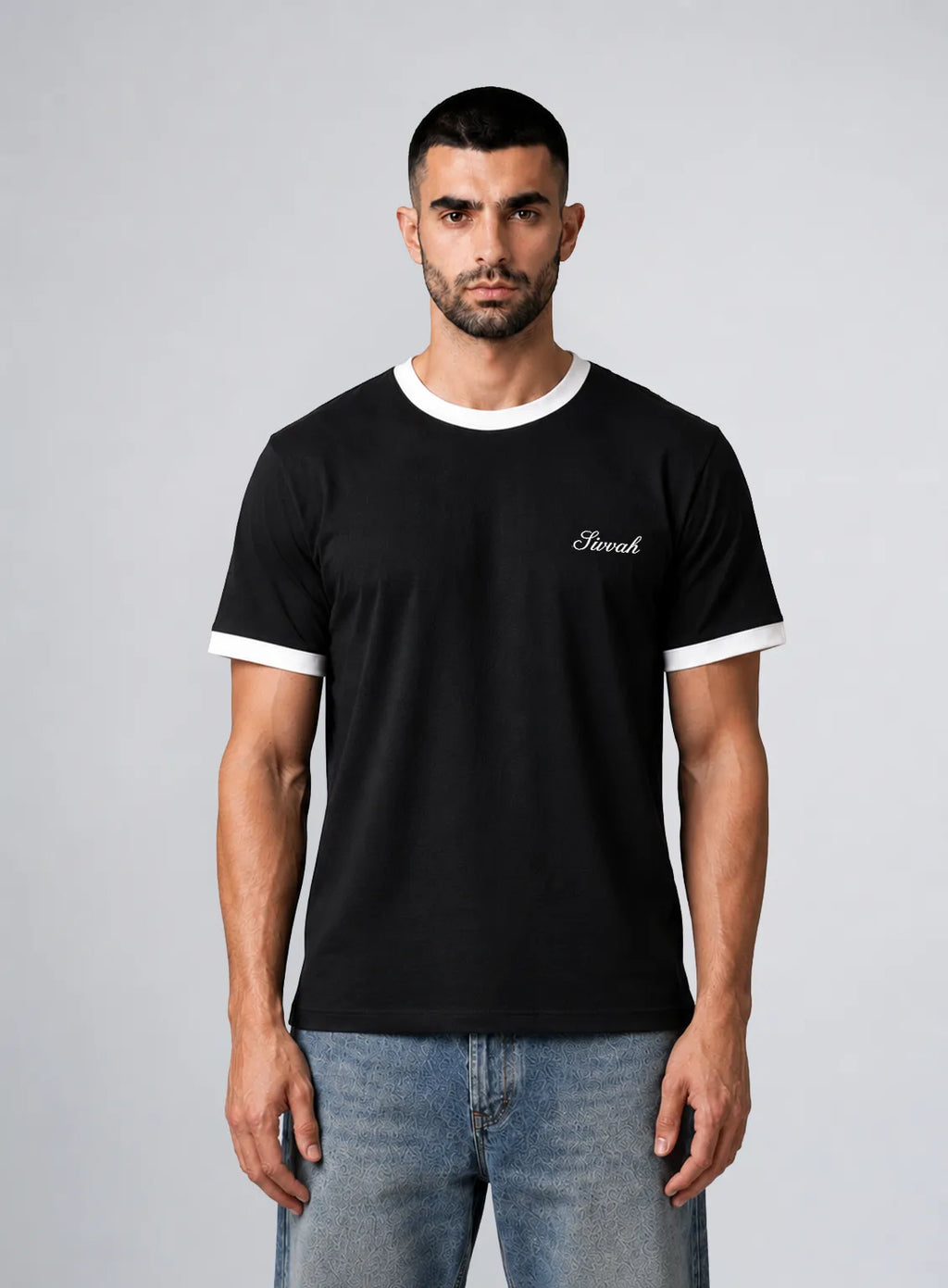 Ringer T-Shirt – Black & White
