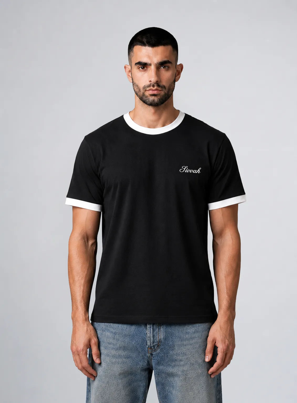Ringer T-Shirt – Black & White