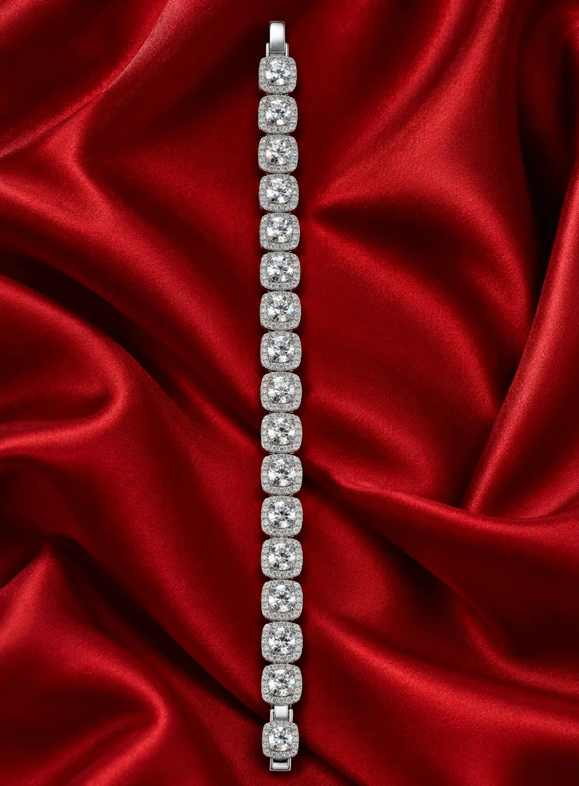 Royal Cushion Halo Bracelet
