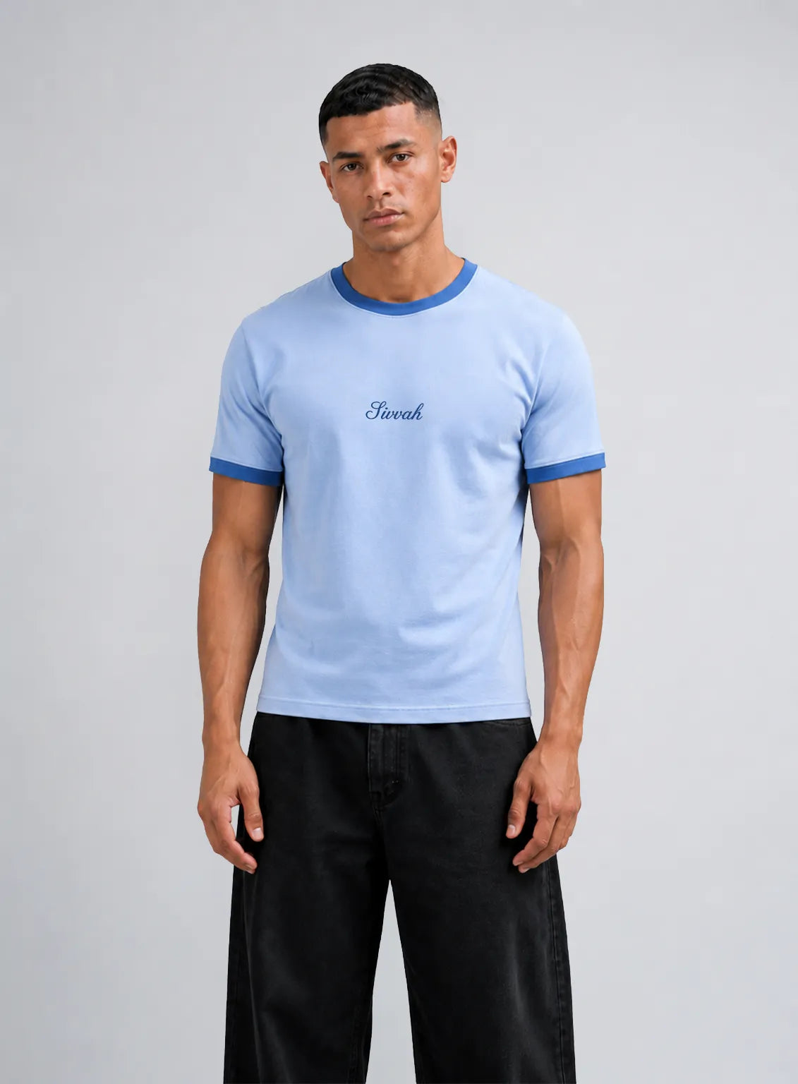 Ringer T-Shirt – Sky & Royal Blue