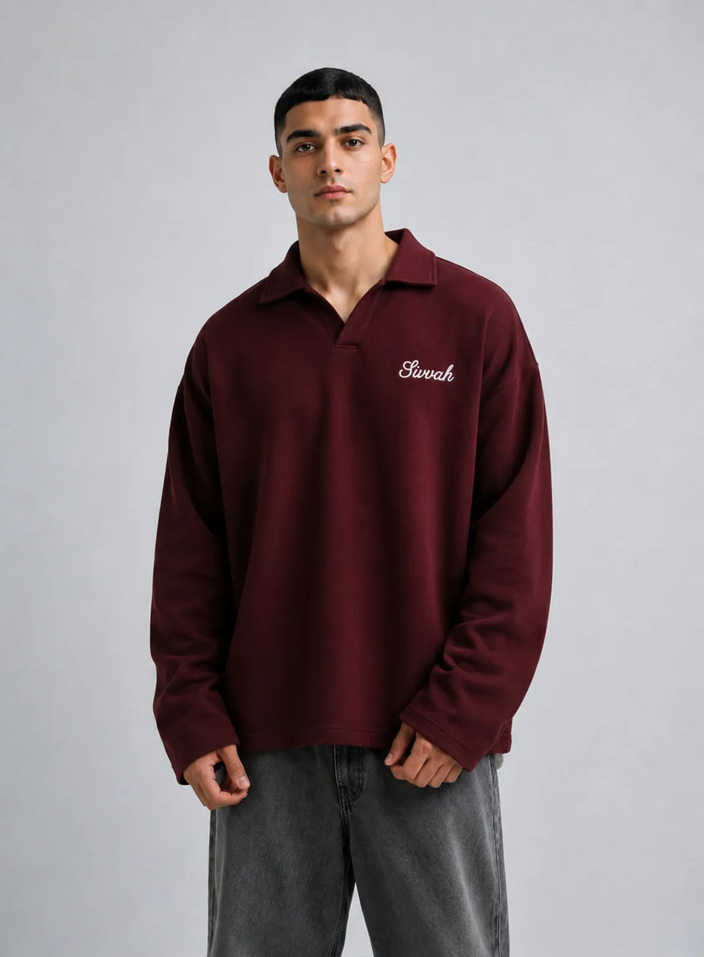 Bordeaux Long Sleeve Polo