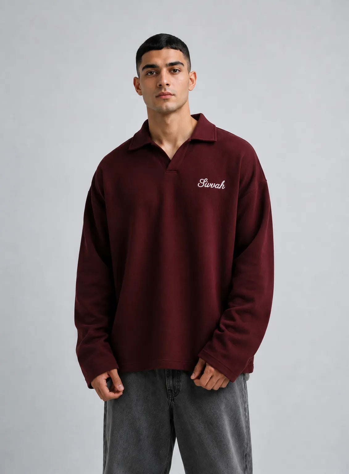 Bordeaux Long Sleeve Polo