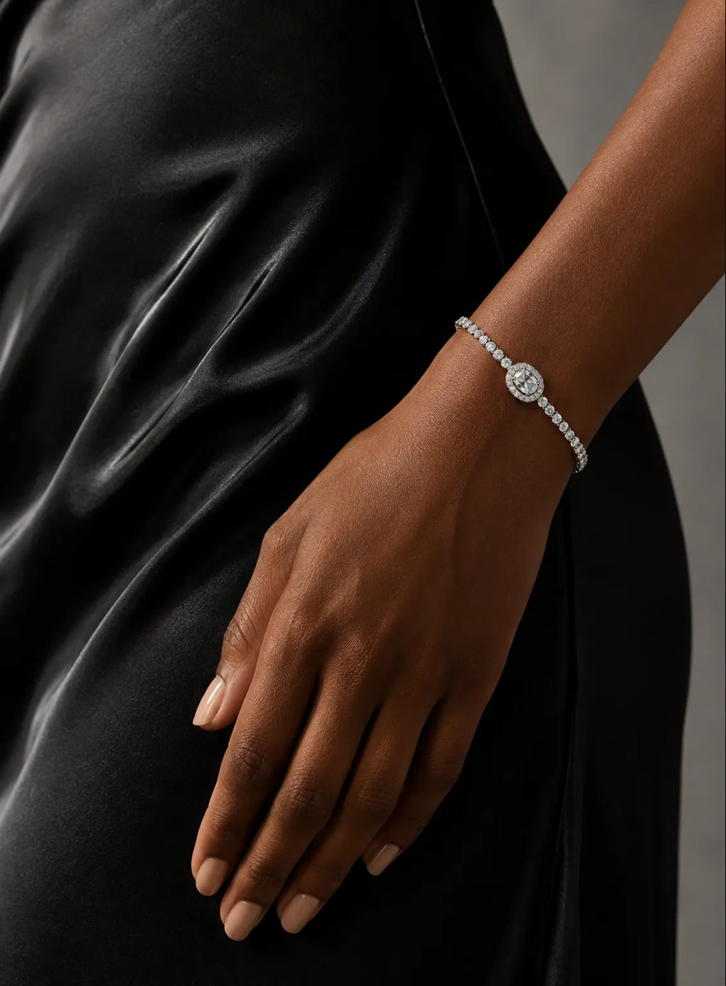 Radiant Halo Tennis Bracelet