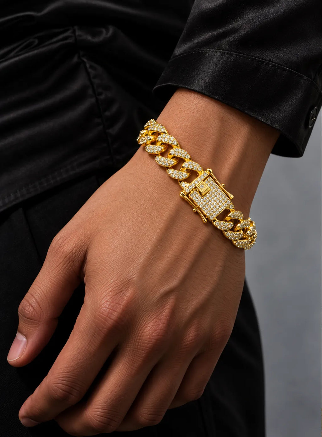 Imperial Gold Ice Cuban Bracelet
