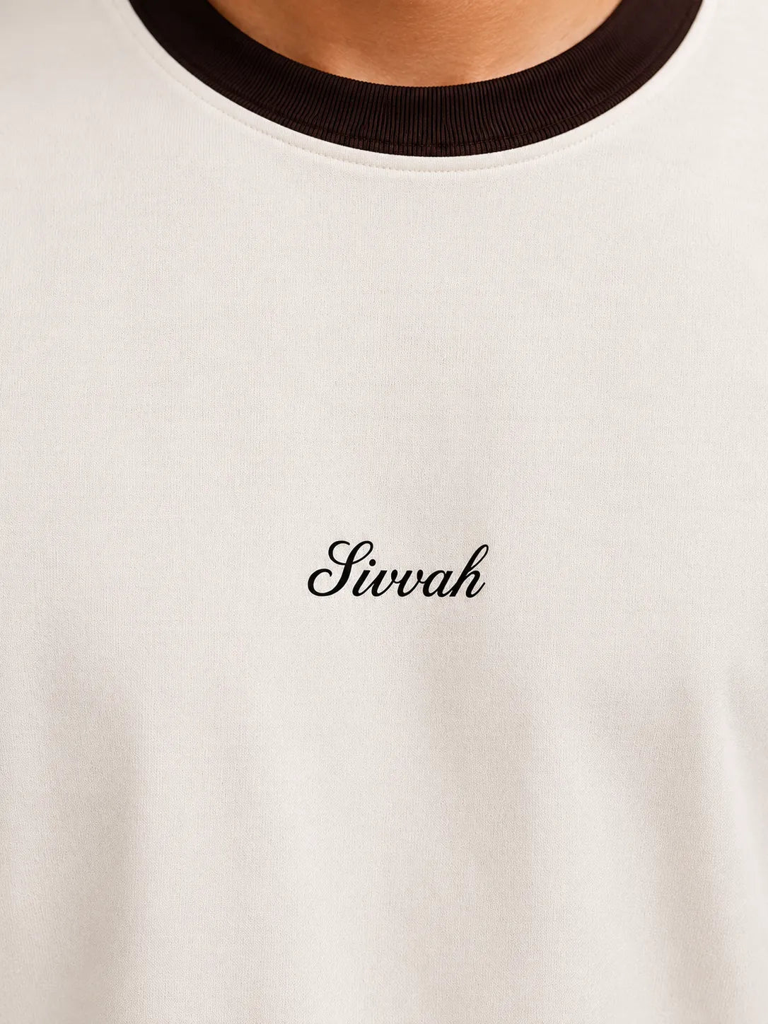 Ringer T-Shirt – Off White Coffee