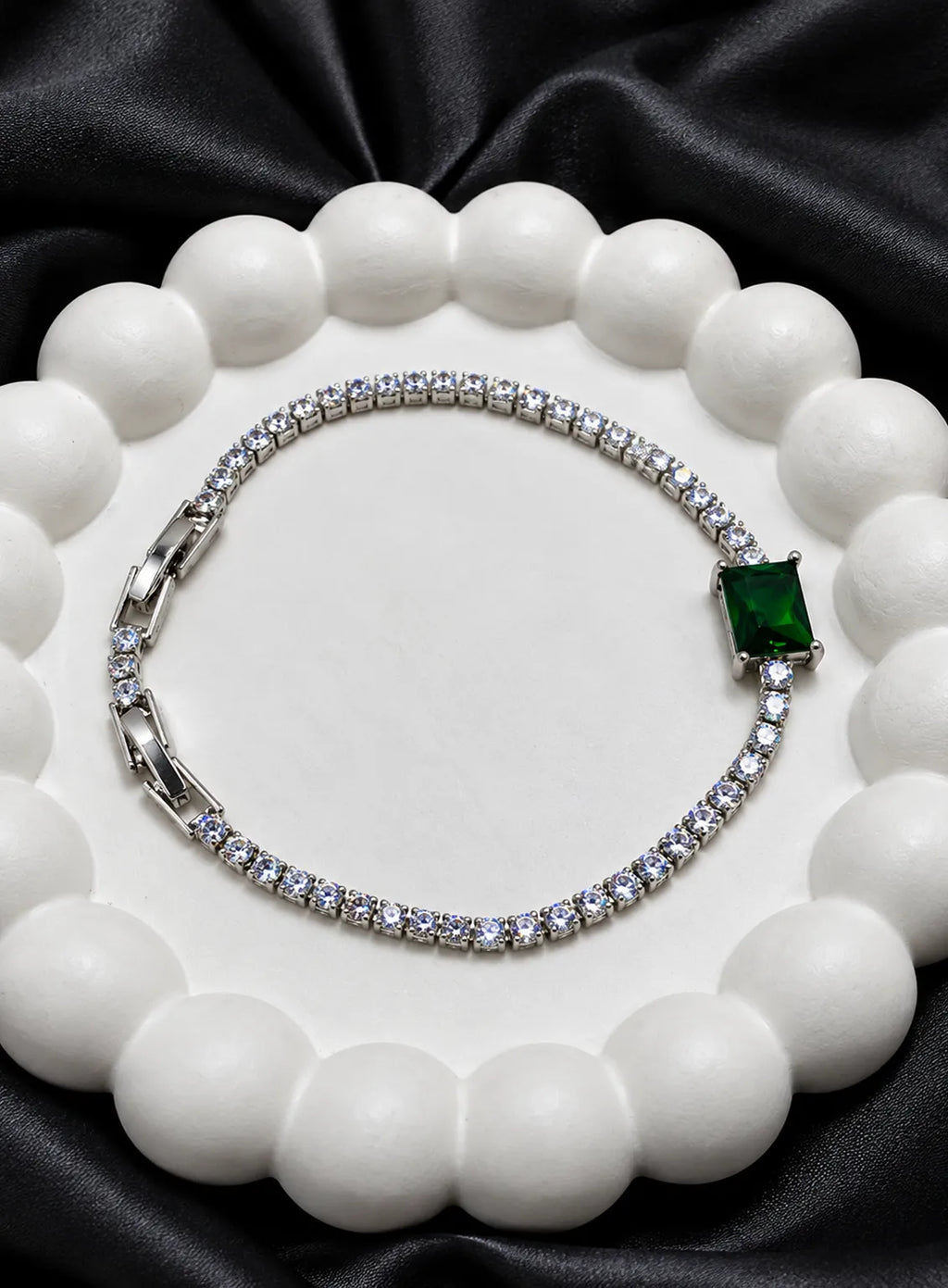 Green Ruby Royale Tennis Bracelet