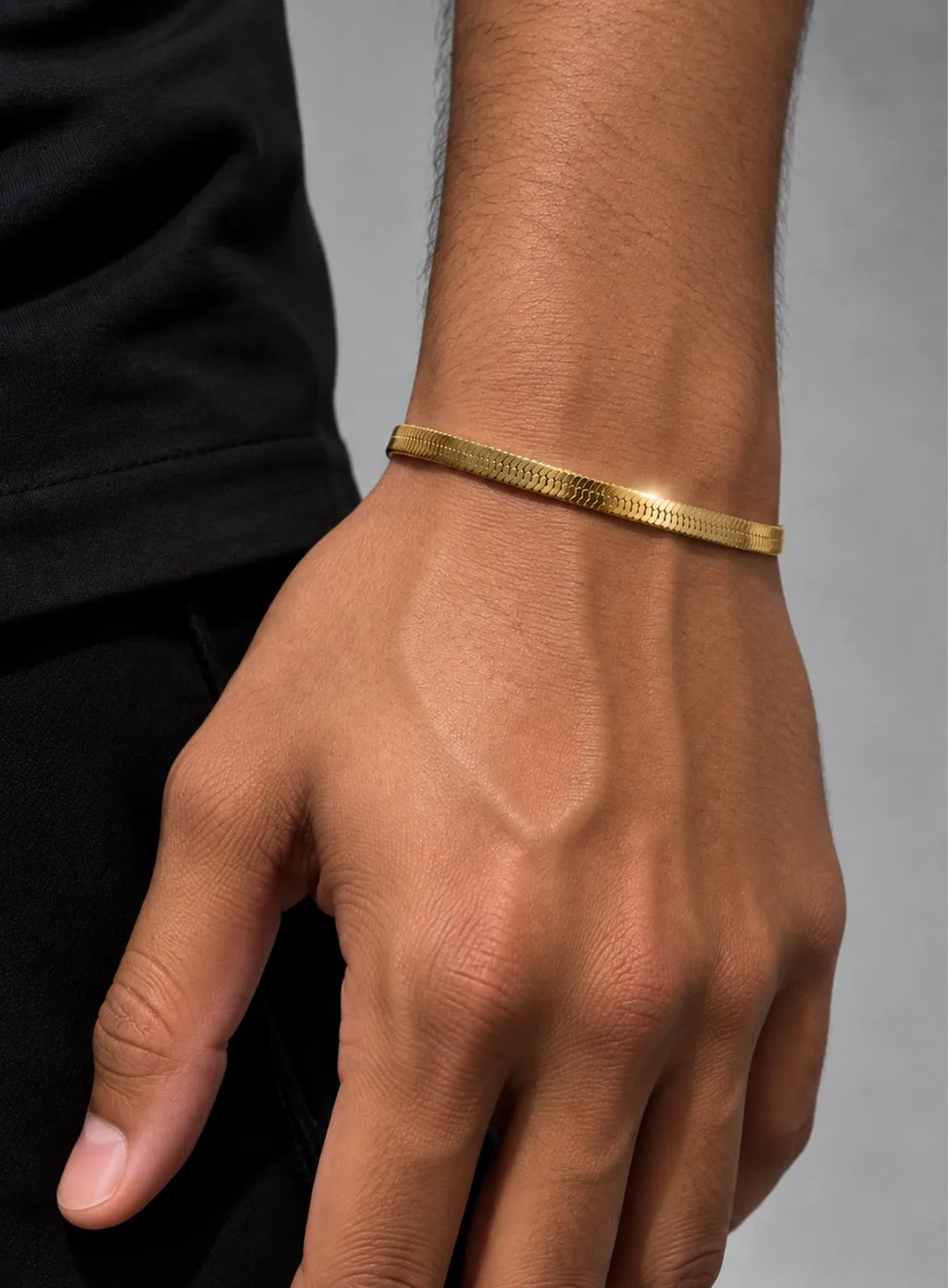 Gold Herringbone Bracelet