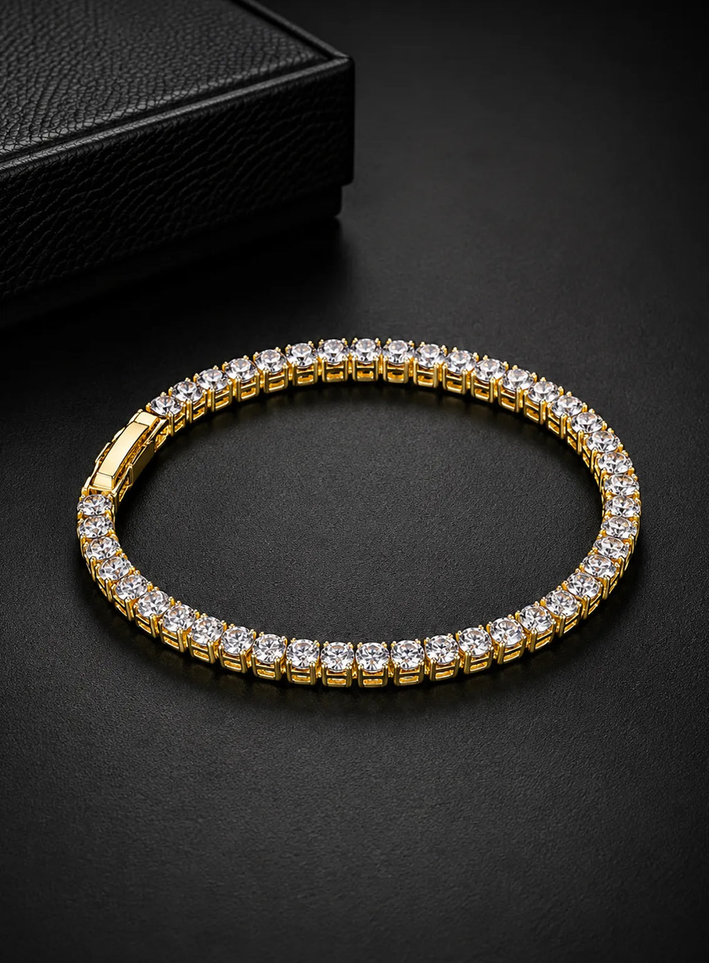Gold Crystal Tennis Bracelet