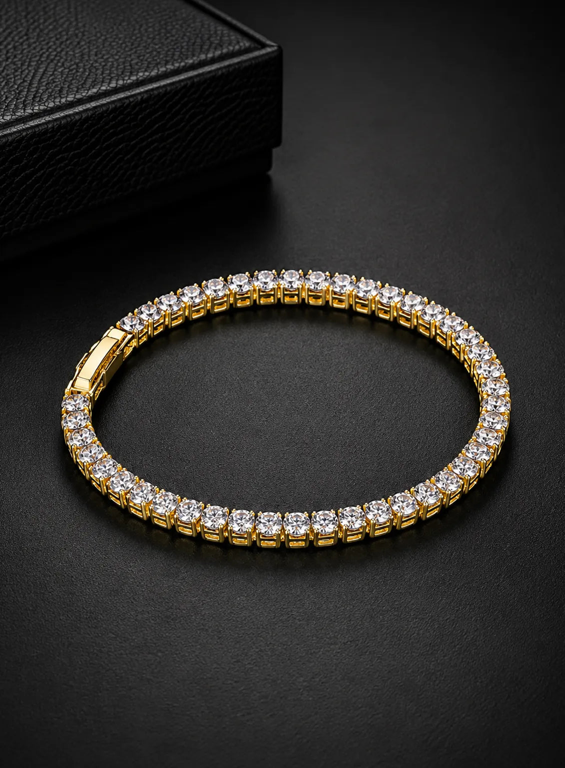 Gold Crystal Tennis Bracelet