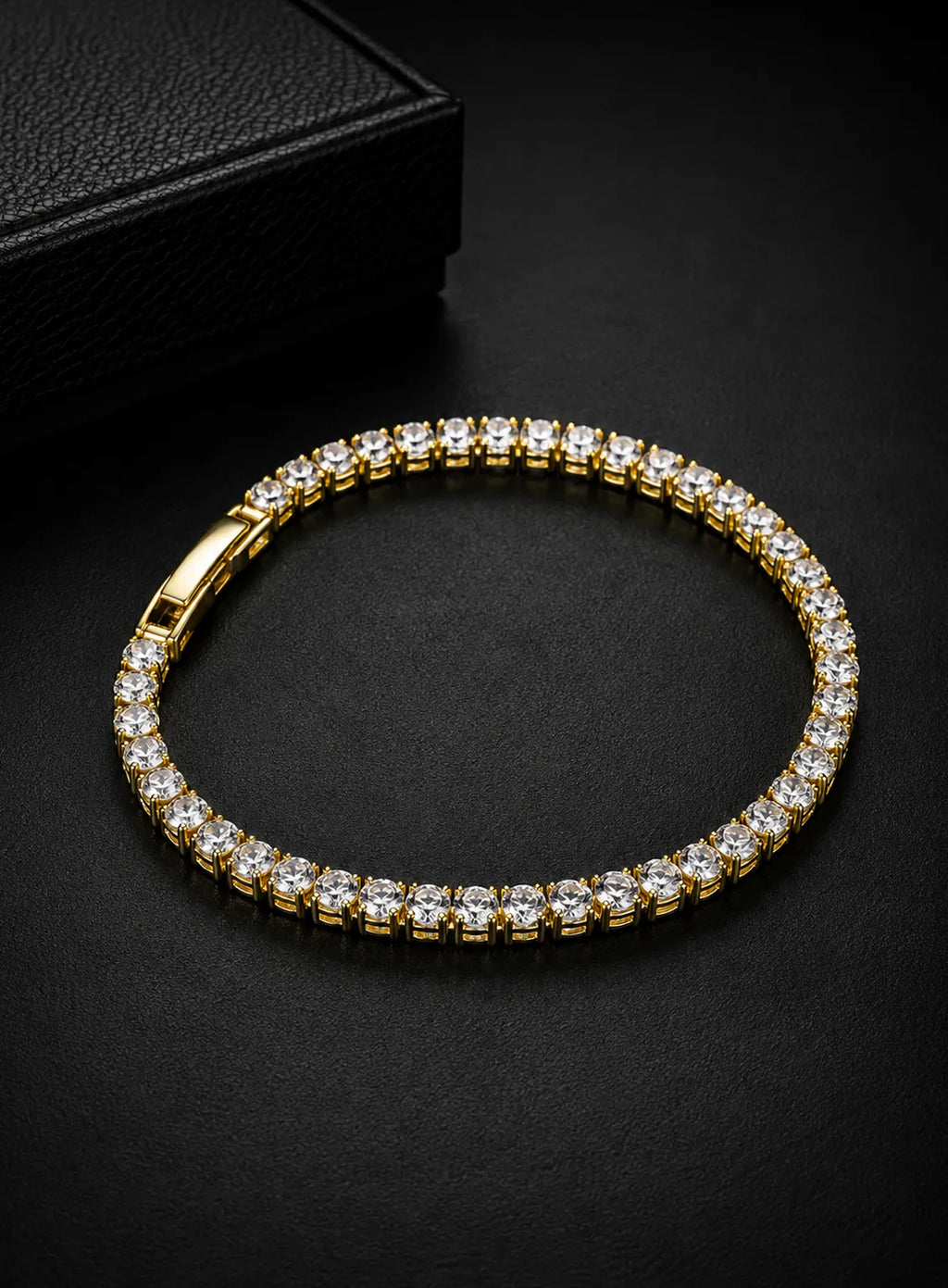 Gold Shine Tennis Bracelet