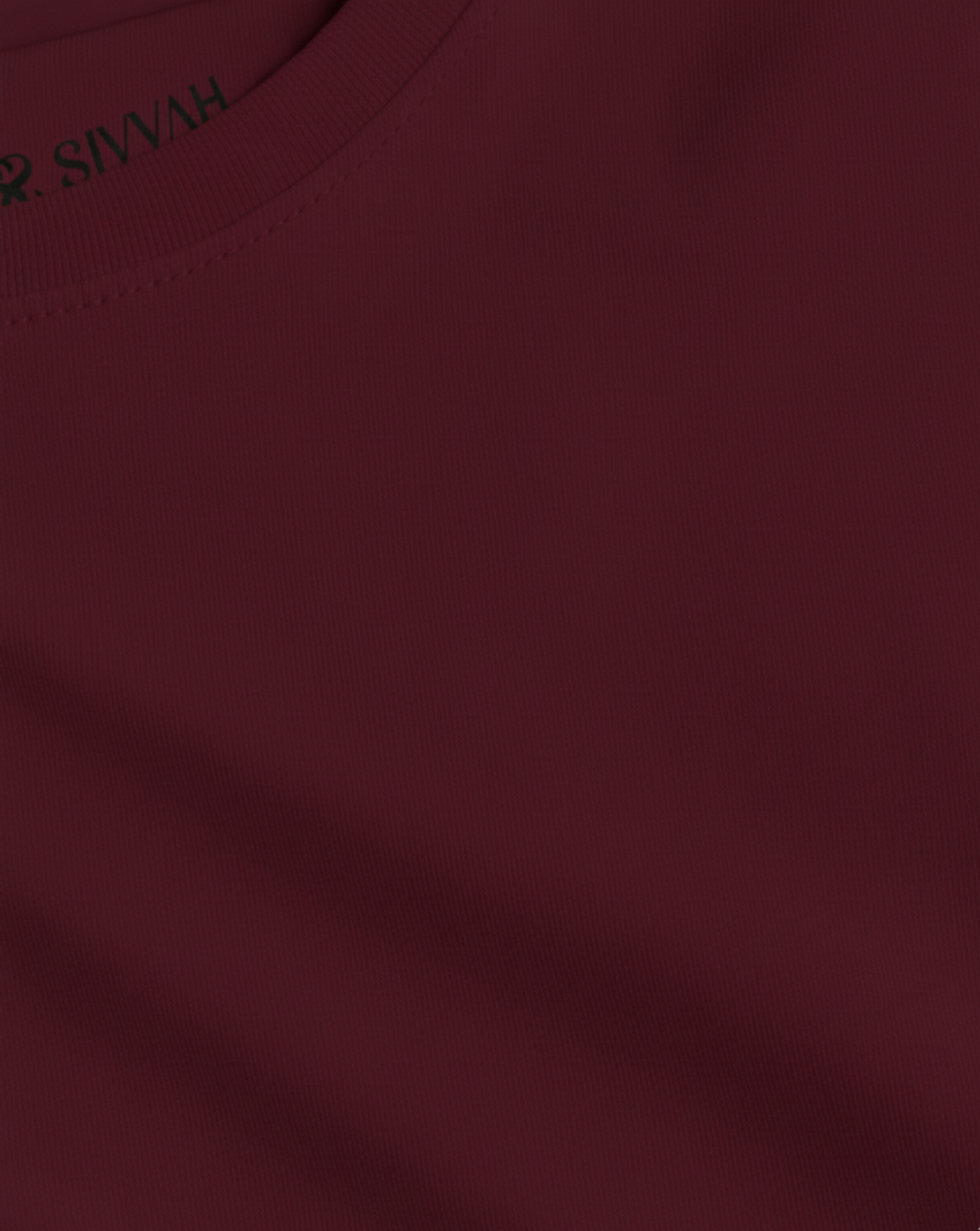 Solid: Maroon Oversized T-Shirt