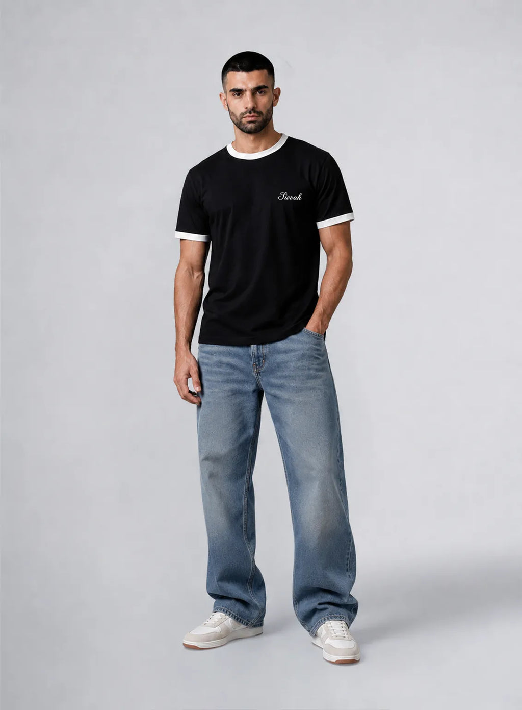 Ringer T-Shirt – Black & White