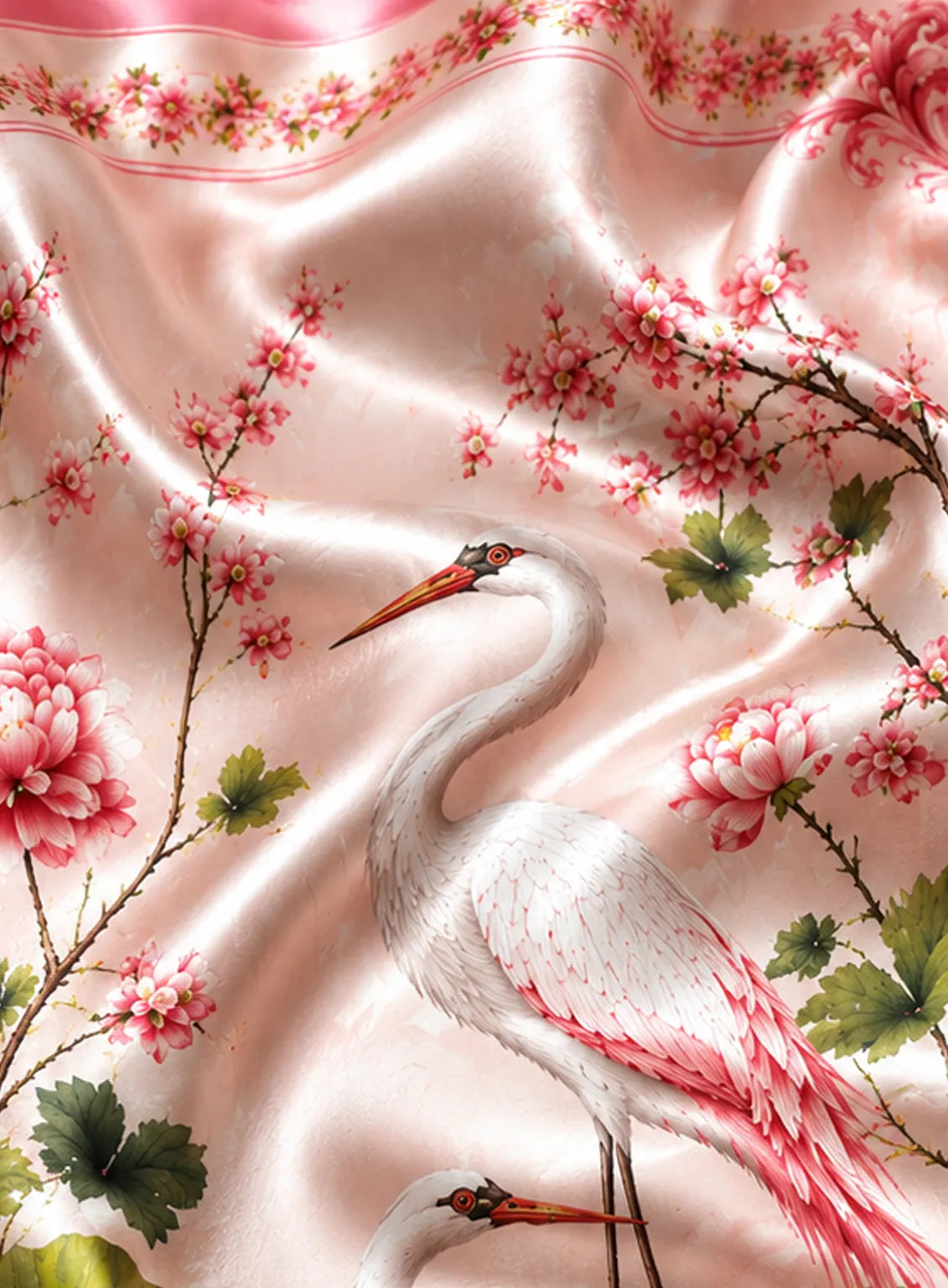 Sakura Crane Blossom Scarf