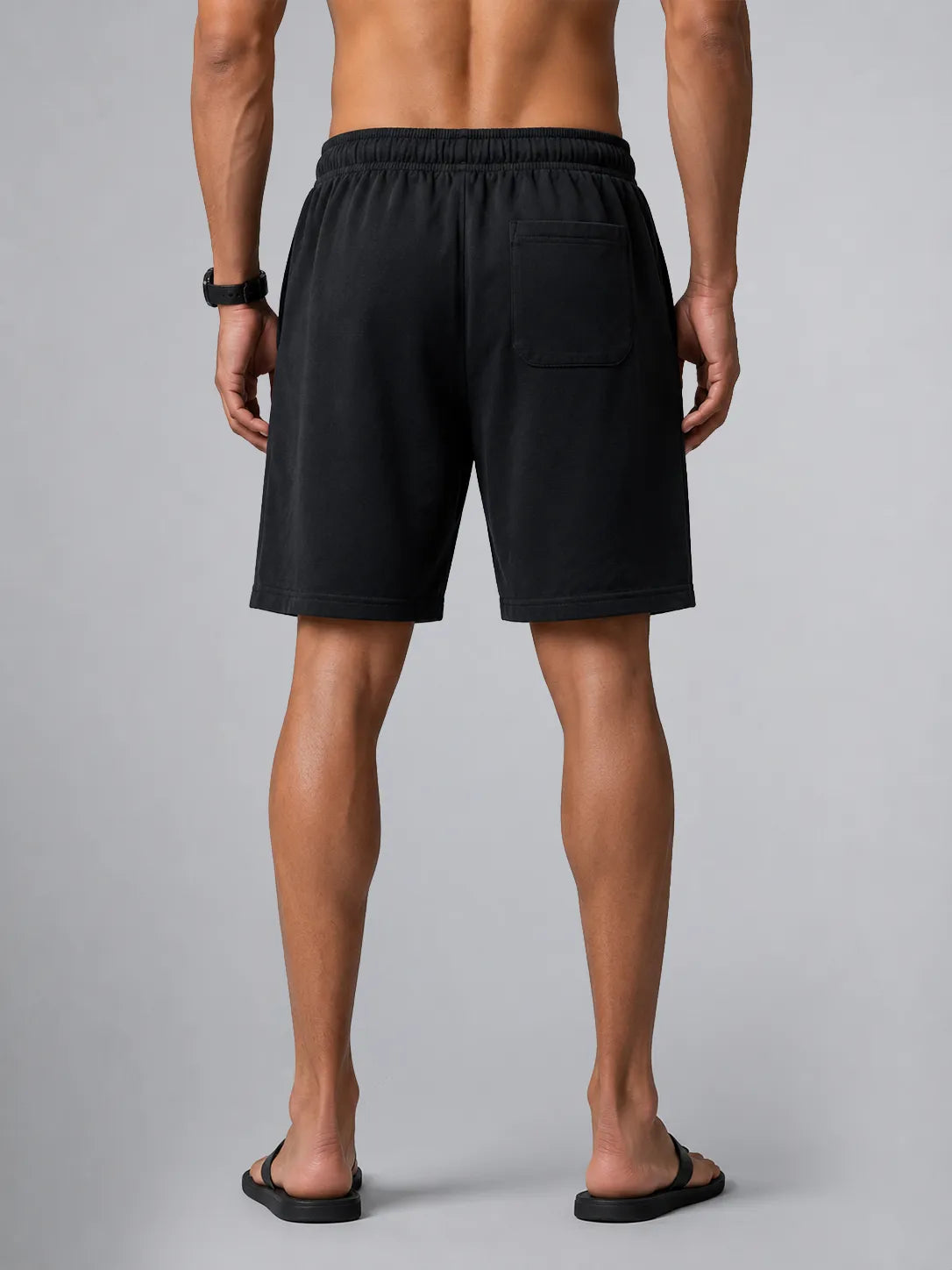 Relaxed Zip Shorts – Black