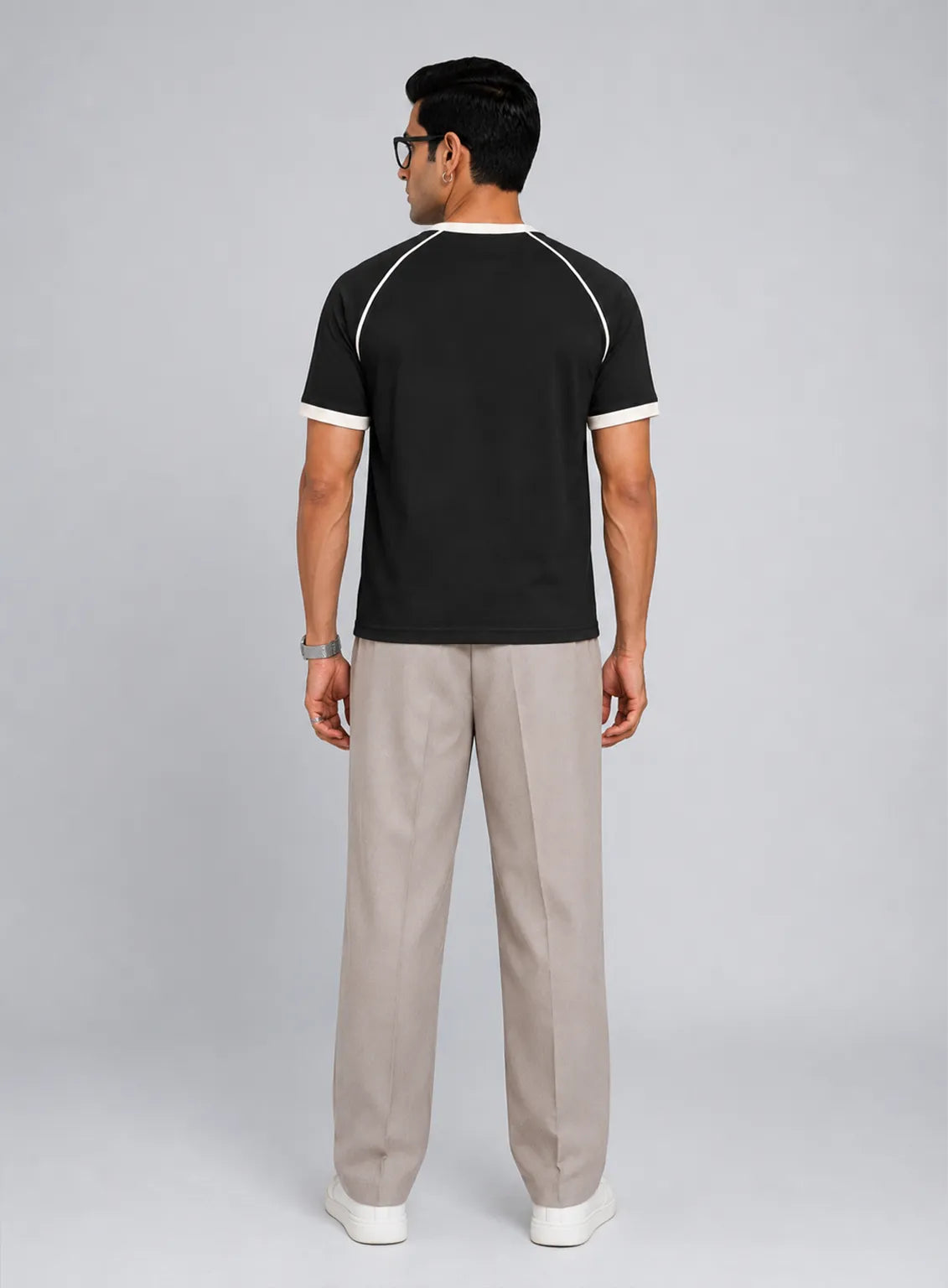 Ringer T-Shirt – Black & Liner White
