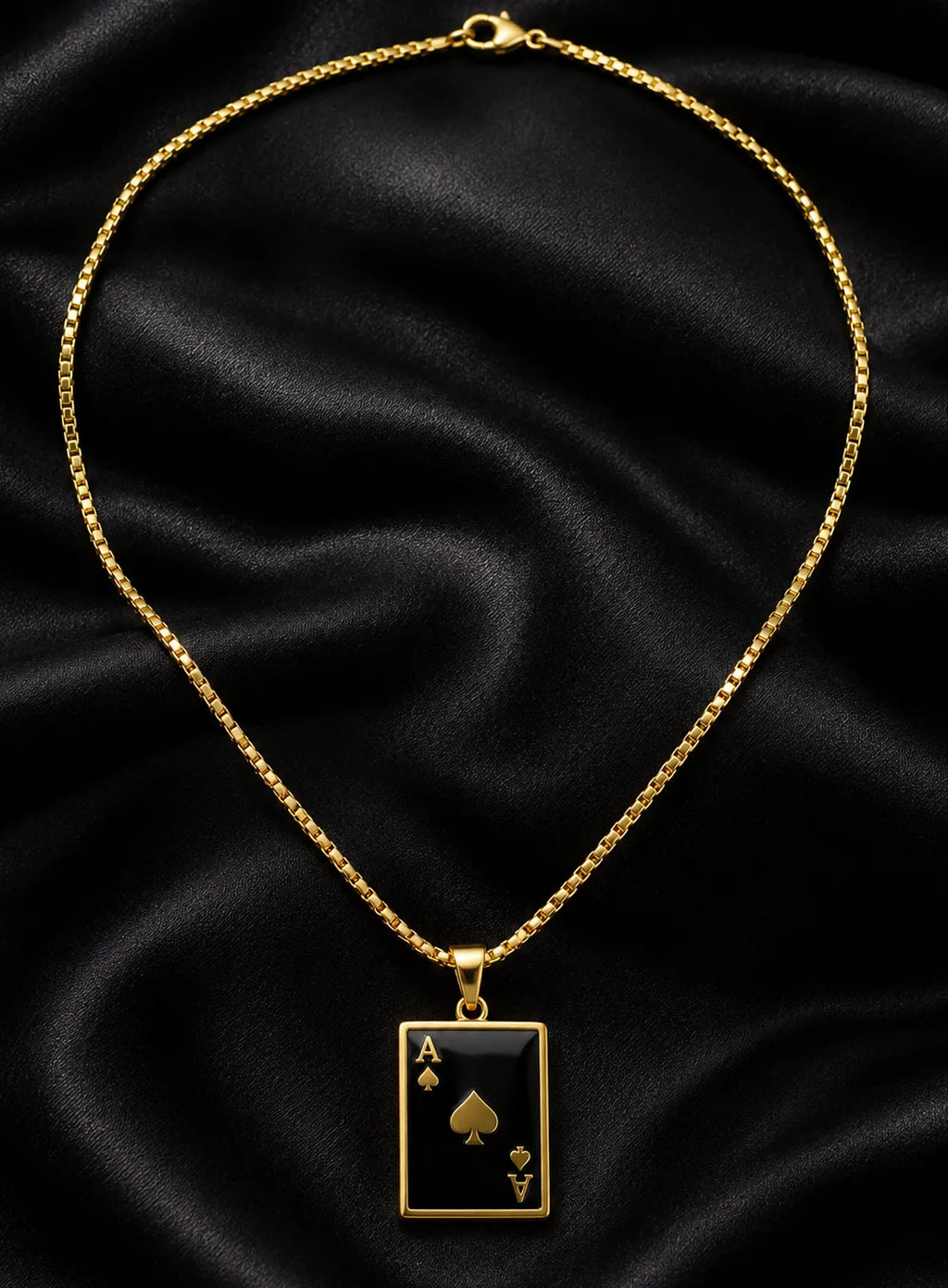 Gold Ace of Spades Pendant
