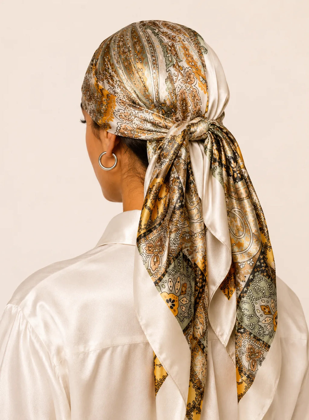 Off White Paisley Scarf