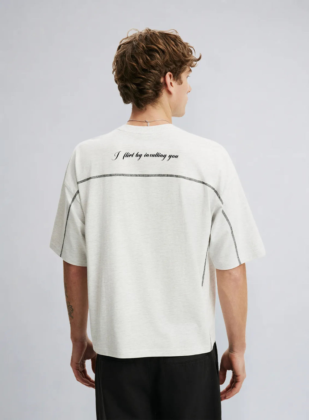 Oversized Stitch T-Shirt – Off White