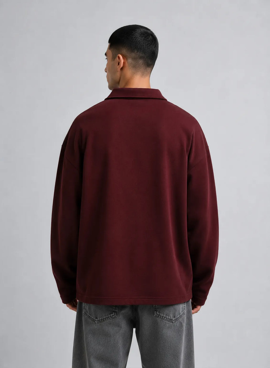 Bordeaux Long Sleeve Polo