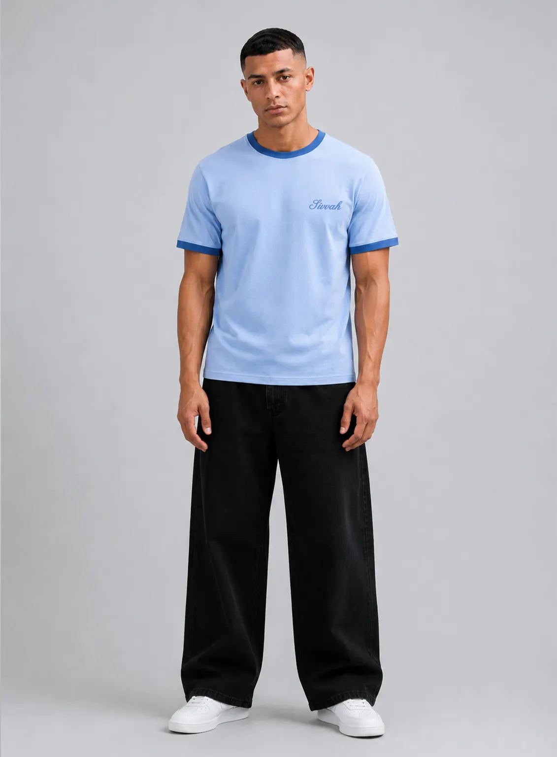 Ringer T-Shirt – Sky & Royal Blue