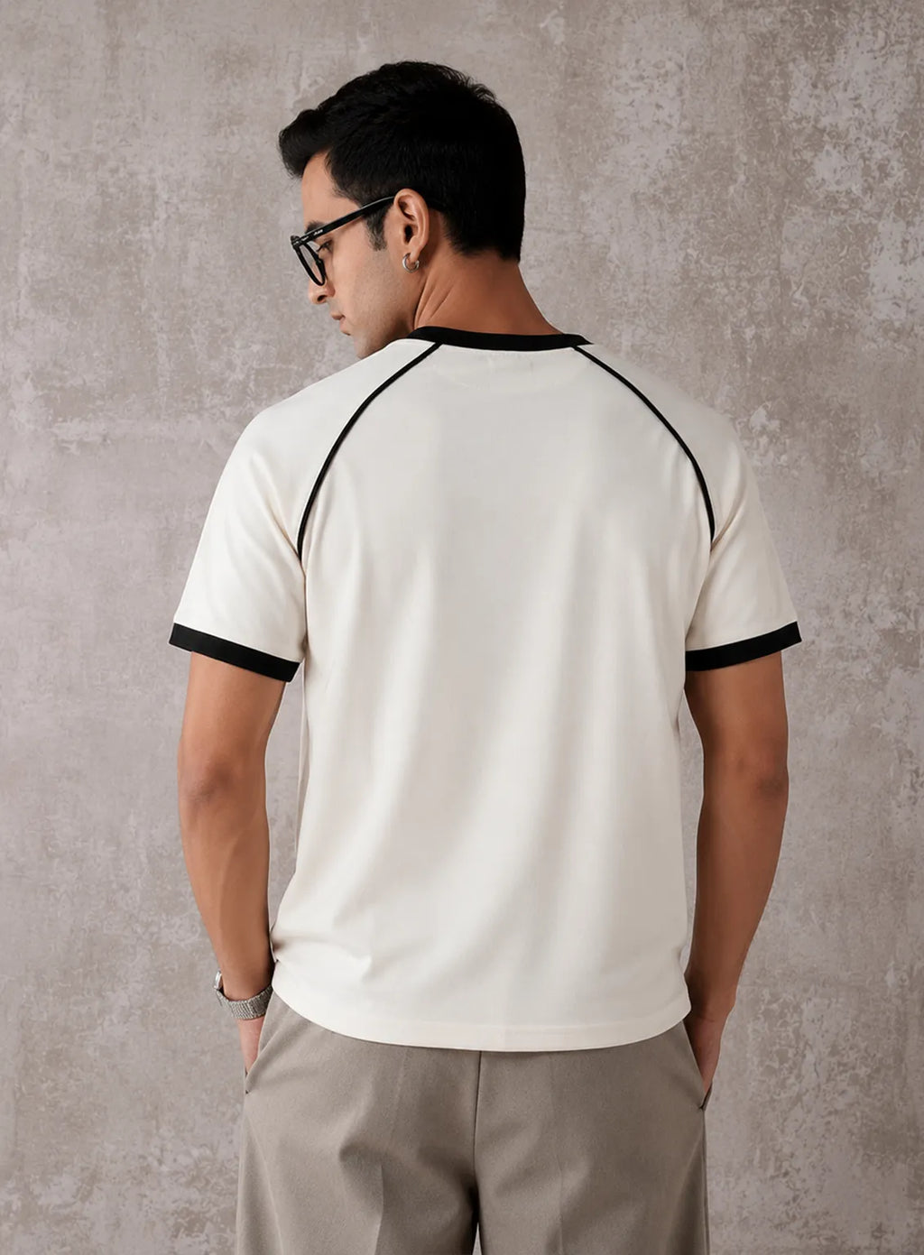 Ringer T-Shirt – White & Liner Black