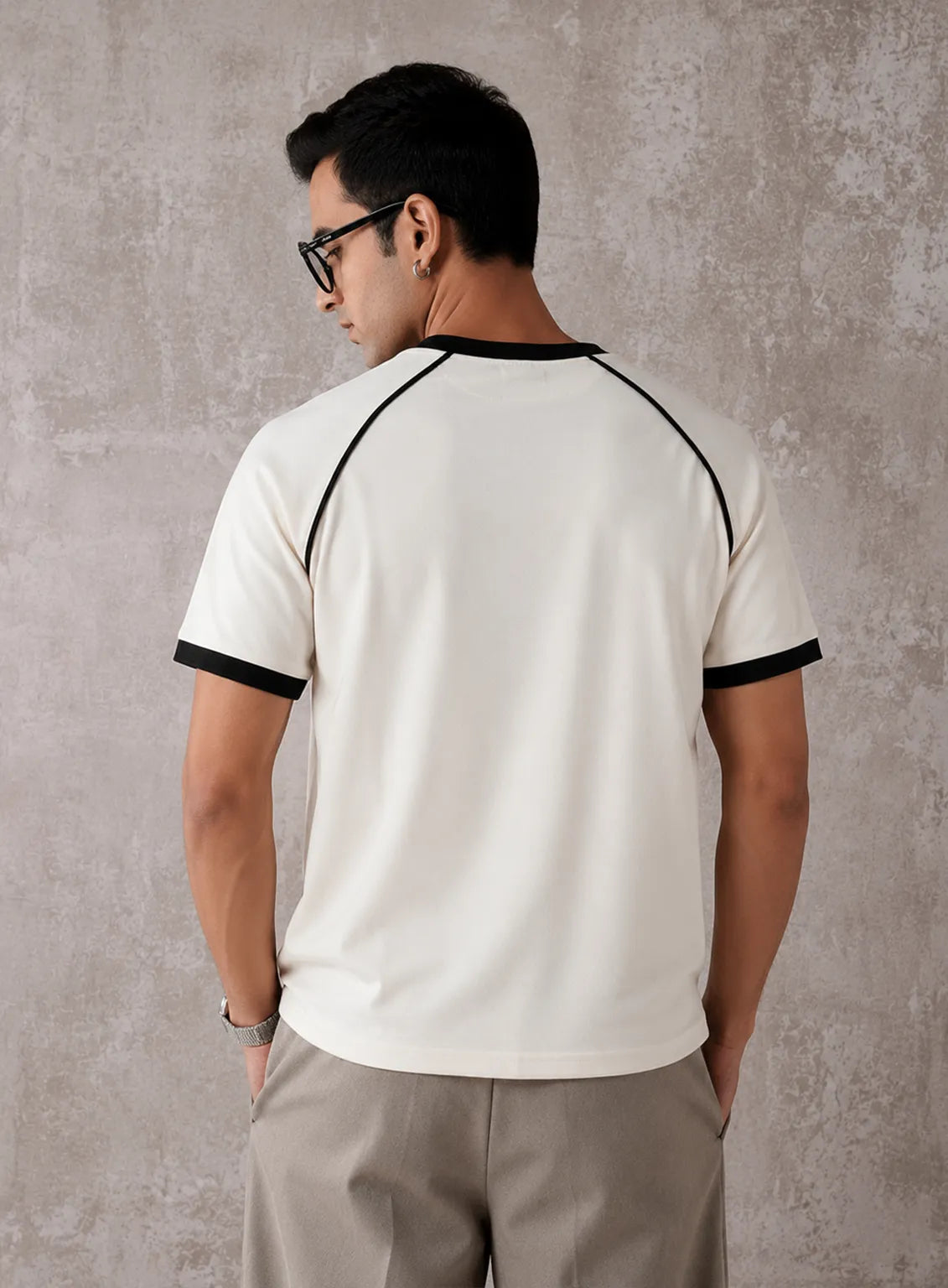 Ringer T-Shirt – White & Liner Black