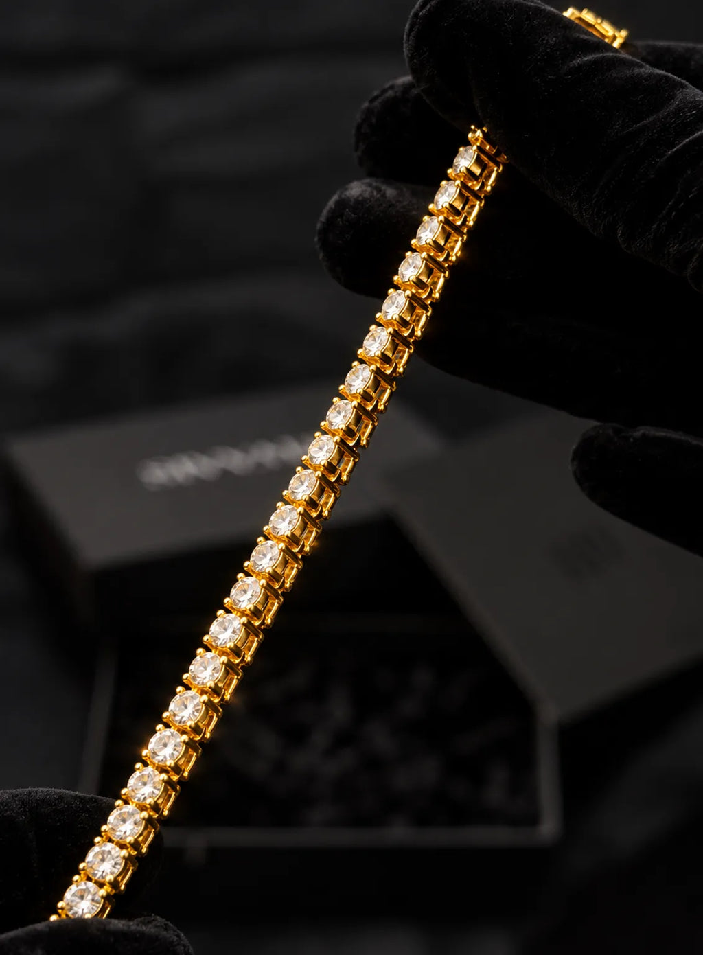 Gold Shine Tennis Bracelet