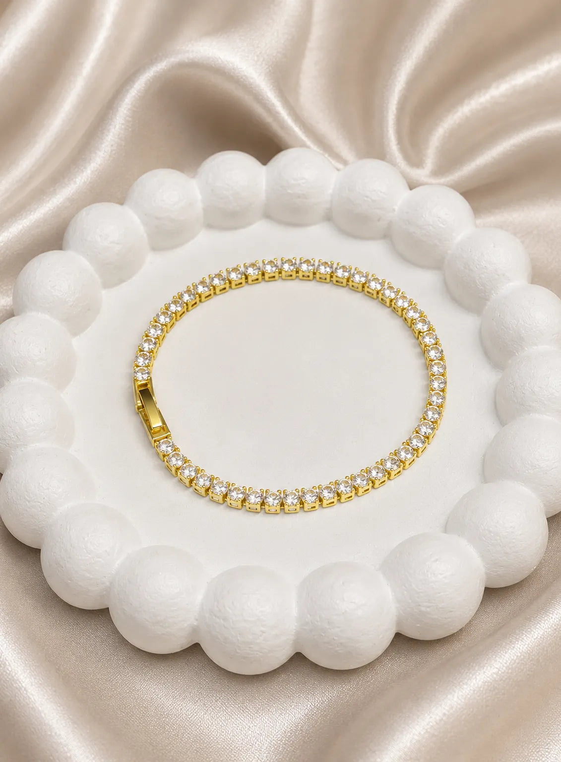 Gold Shine Tennis Bracelet