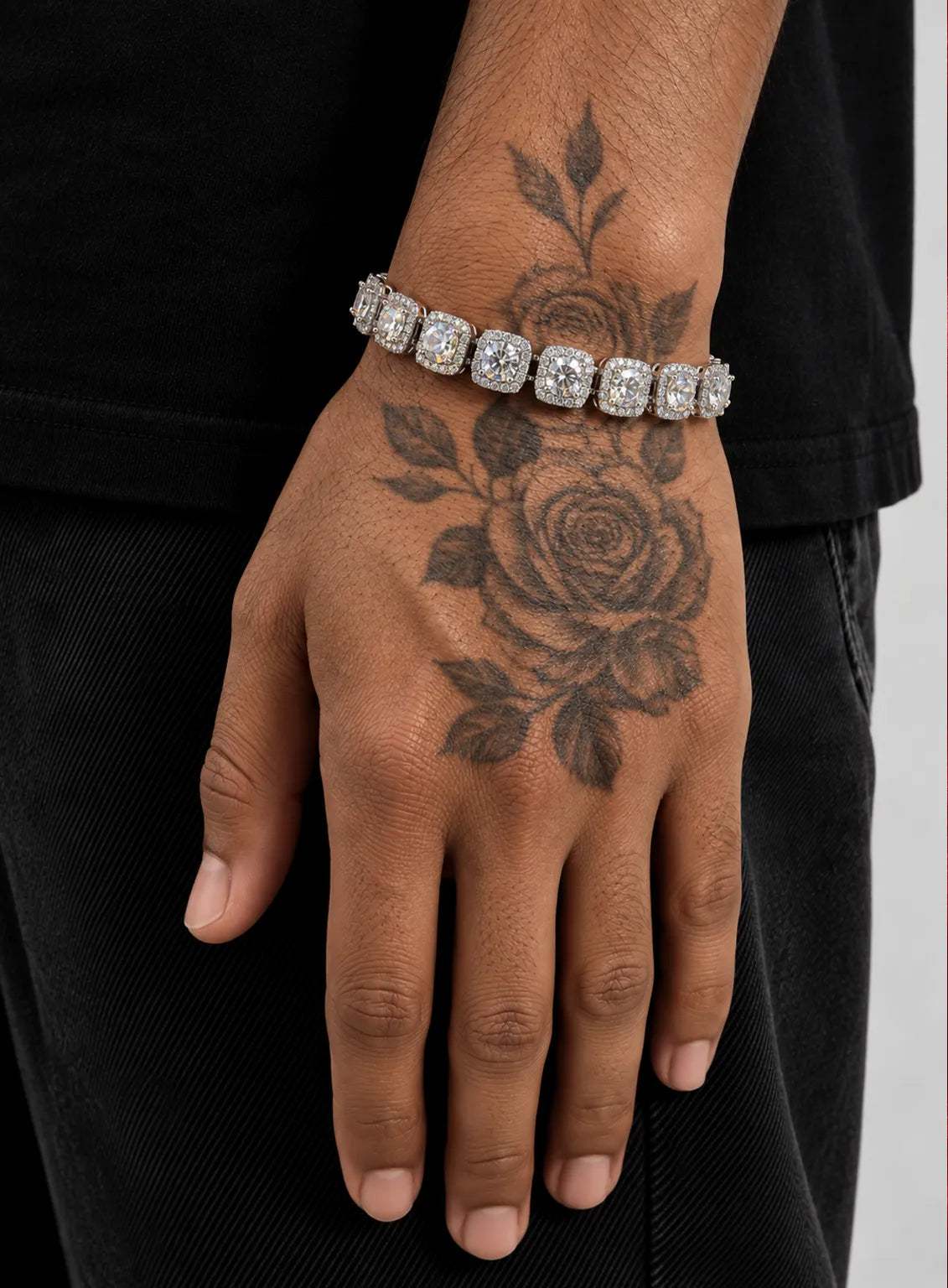 Royal Cushion Halo Bracelet
