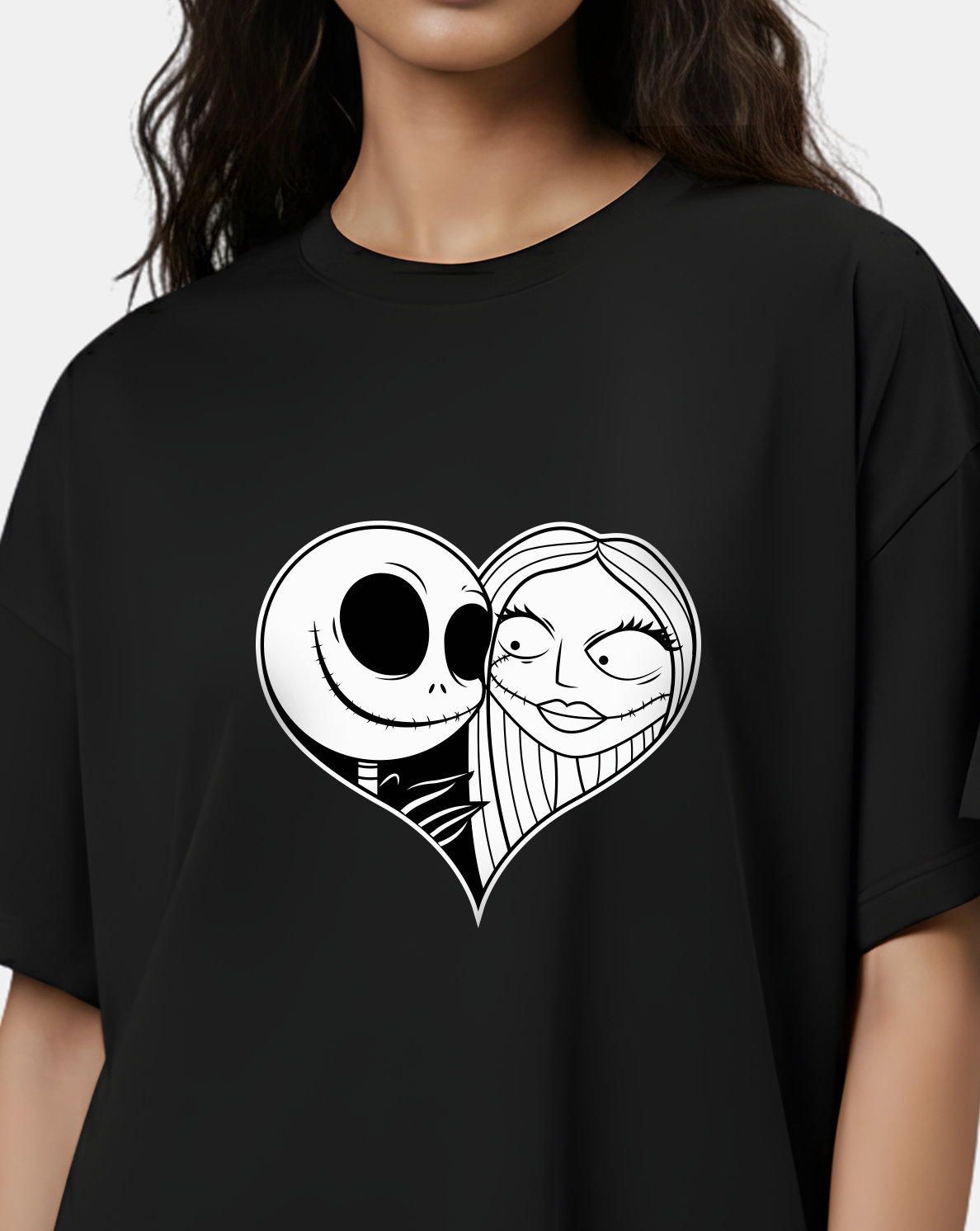 Jack & Sally – Tim Burton Love Oversized Tee