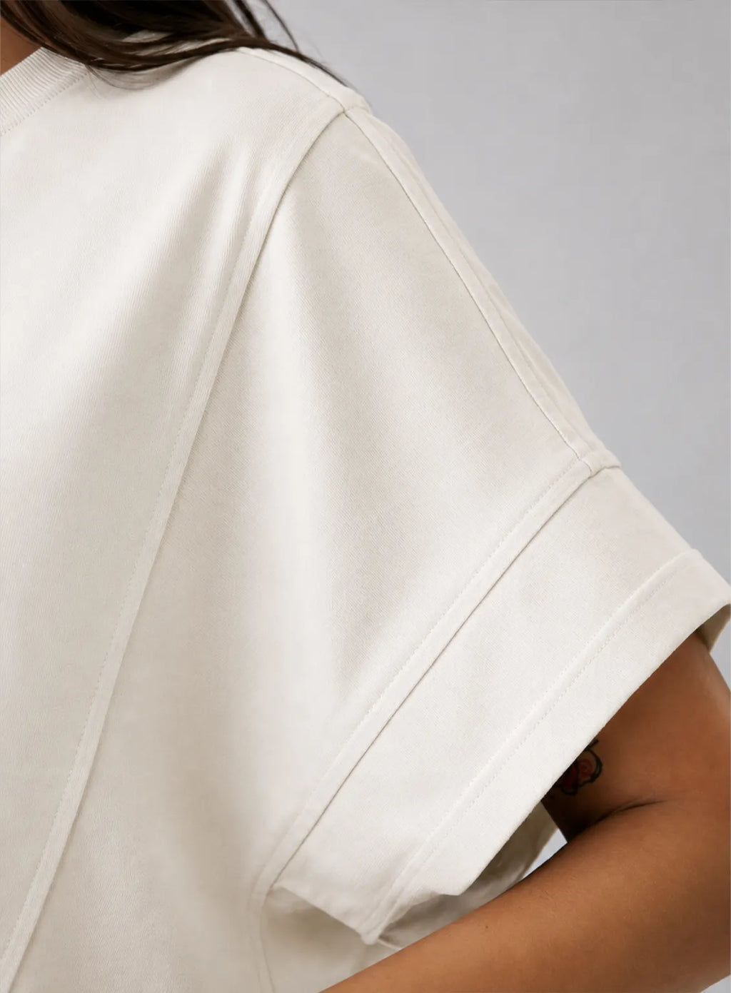 Bonjour Oversized Tee – Off-white